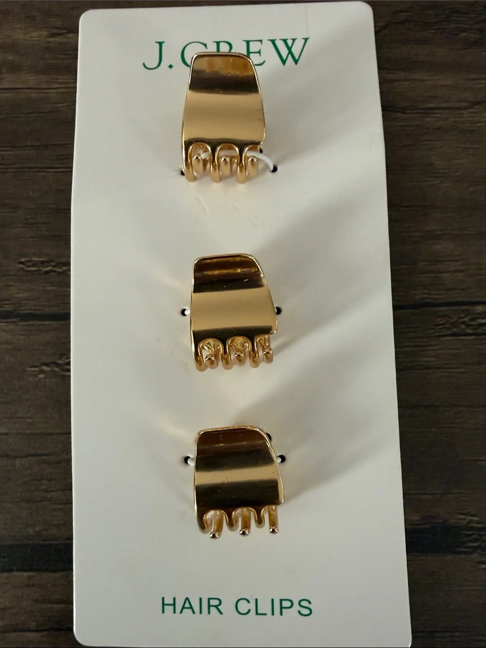 J. Crew Hair Clips. Set of three.
